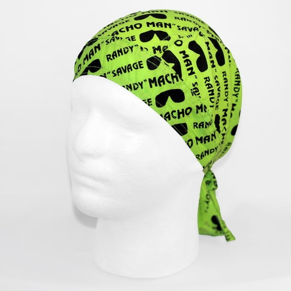 Bandana Skull Cap Doo Rag for Macho Man Randy Savage Costume Green