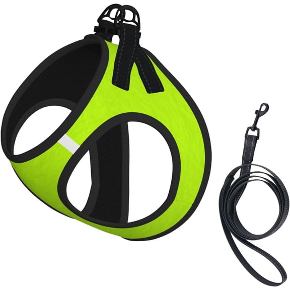 Bandana True Blue No Pull Dog Harness and Leash Set, Cute Reflective Adjustable Vest for Small Dogs,Breathable Mesh Puppy Harness for Walking Hiking,Small