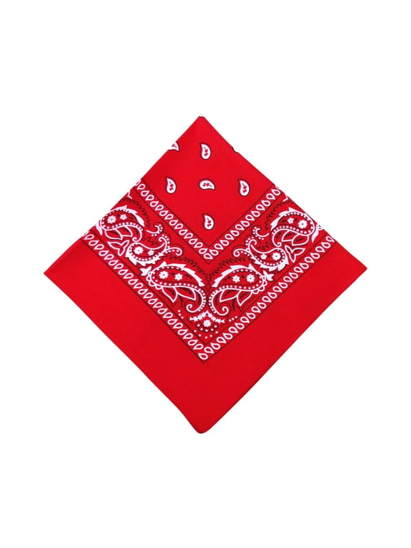 Bandana for Men & Women Paisley Pattern Handkerchief Headband Scarf Western Cowboy Scarf 22" x 22"