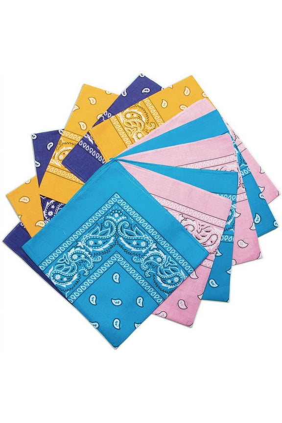 Bandanas, Fashion Colors, Pack of 12