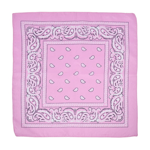 Bandanas For Men,Bandanas For Women,100% Cotton Paisley Pattern Bandanas Face Mask Square Scarf Headwear-Bandanas Multi-Purpose Bandanas ,Paisley Cowboy Polyester Headbands 22X22 Inch(Pink)