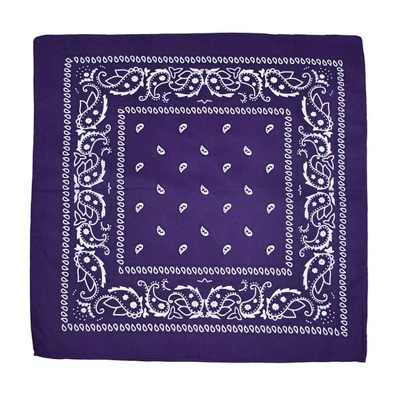 Bandanas For Men,Bandanas For Women,100% Cotton Paisley Pattern Bandanas Face Mask Square Scarf Headwear-Bandanas Multi-Purpose Bandanas ,Paisley Cowboy Polyester Headbands 22X22 Inch(Purple2)