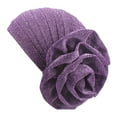 thumbnail image 1 of Bandanas for Women Solid Color Elastic Muslim Hijab Turban Cap Adjustable Head Wrap Head Scarf for Women Purple S, 1 of 4