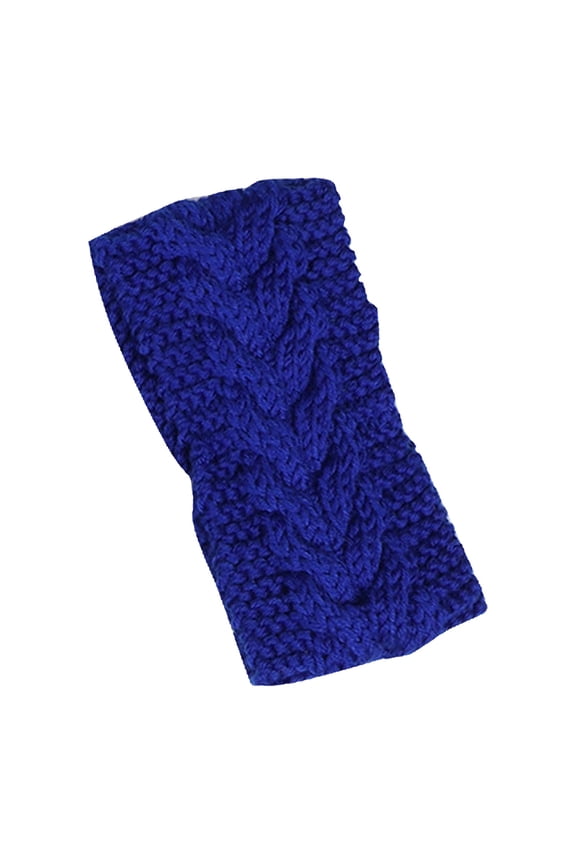 Bandanas for Women Women's Autumn Winter Solid Wool Knitted Empty Top Pullover Hat Head Scarf for Women Blue One Size