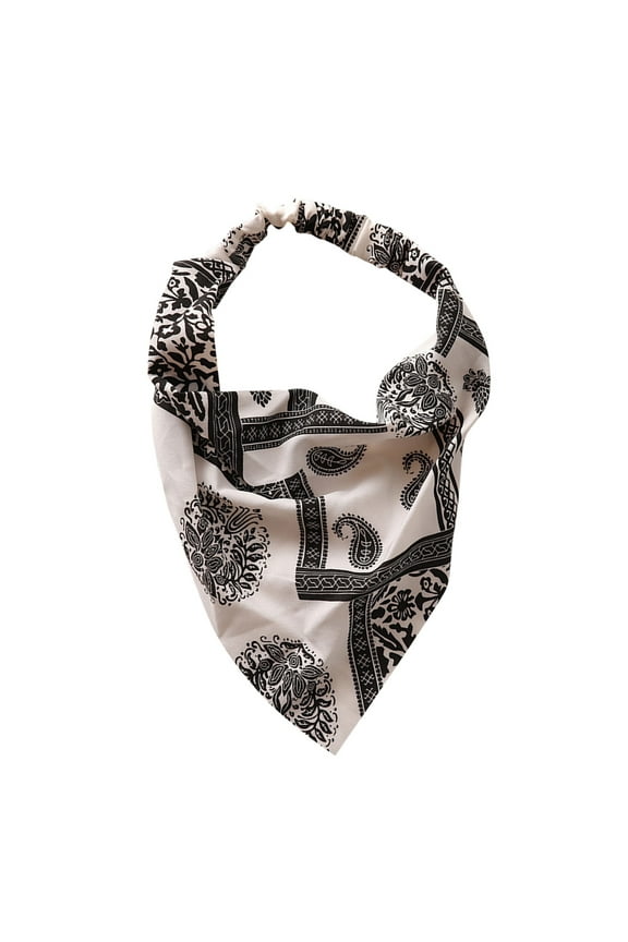 Bandanas for Women Women's Printed Head Kerchief with Ties Head Scarf for Women Multicolor One Size