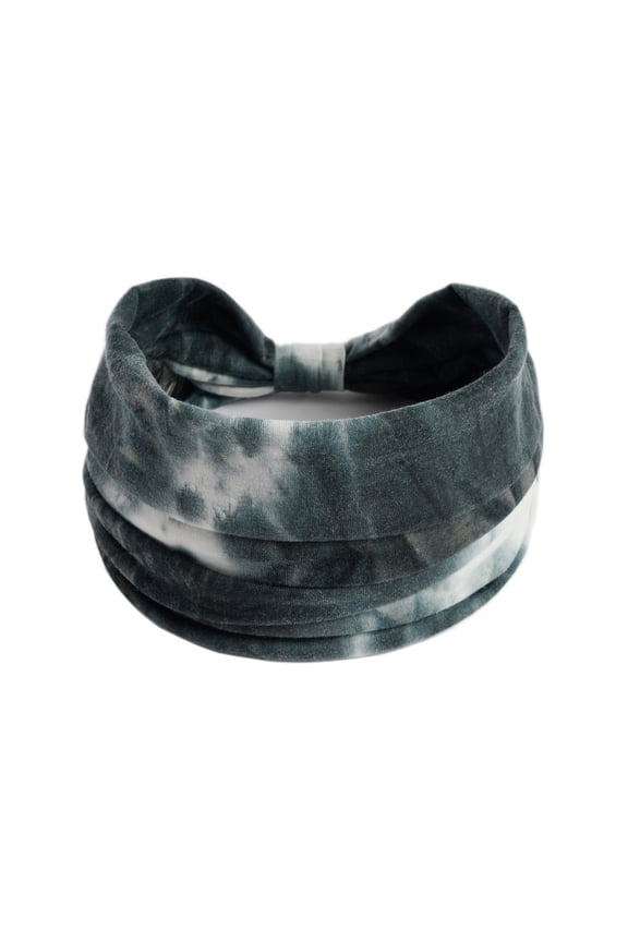 Bandanas for Women Women's Tie Dye Rainbow Wide Yoga Sports Sweatband Head Scarf for Women Black One Size