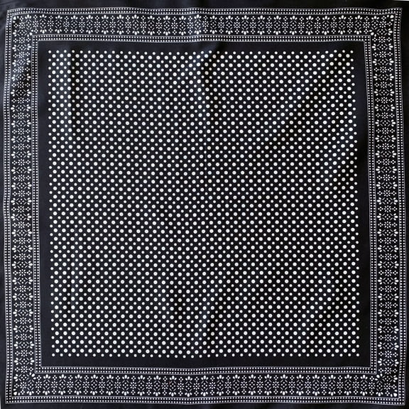 Bandanna 12 Pack - Polyester Blend Multi-Purpose Bandanna Head Wrap, Dots Navy, 12 Pieces