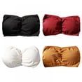 thumbnail image 1 of Bandeau Bra for Women Padded Strapless Bralette Bra Seamless Bandeau Bralette Tube Top Bra 4 Pack, 1 of 5