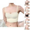 thumbnail image 1 of Bandeau Bras for Women with Detachable Straps Lightweight Full Coverage Wireless Longline Bralettes Tube Top, 1 of 5
