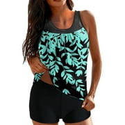 YAOHUA Bandeau Tankini Swimsuits for Women Red Tankini Swimsuits for Women Plus Size Bathing Suits Slimming Swimsuits for Women Sexy Tankini Swimsuits for Women Tankini Tops For Women Tummy Control