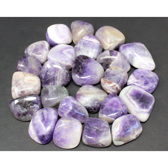 Banded Amethyst Tumbled Stones: Choose How Many ('A' Grade, Chevron Amethyst)