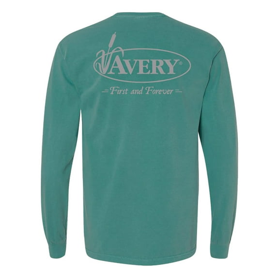 Banded Avery Signature Sea Foam Long Sleeve Tee in Large Size