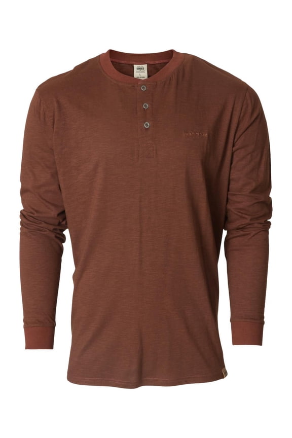 Brush Creek Henley T-Shirt Long-Sleeve Top Oatmeal in size 2X-Large