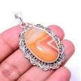 thumbnail image 1 of Banded Carnelian - Brazil Fine Art 925 Sterling Silver Pendant 1.95" P941119782, 1 of 2