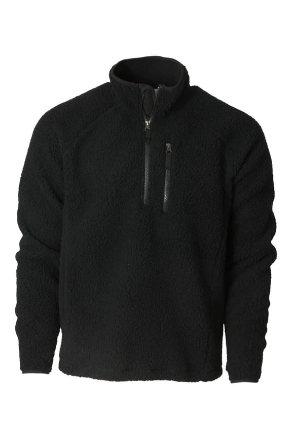 Copper Canyon Fleece 1/2 Zip Pullover Black in size Large