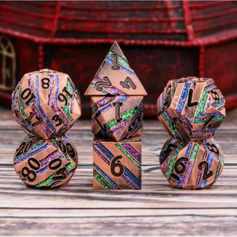 Mica Series discount 7 piece Metal Dice Set