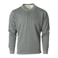 thumbnail image 1 of Banded Hometown Henley Sweatshirt - Slate, 1 of 2