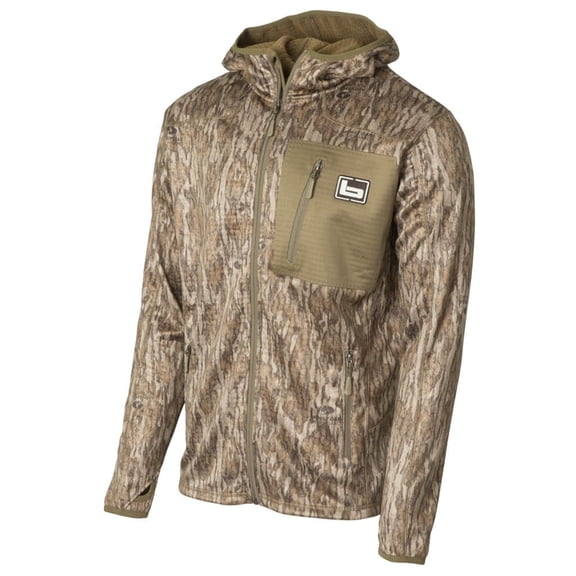 Banded Hooded Mid Layer Fleece Jacket Bottomland in size 2X-Large