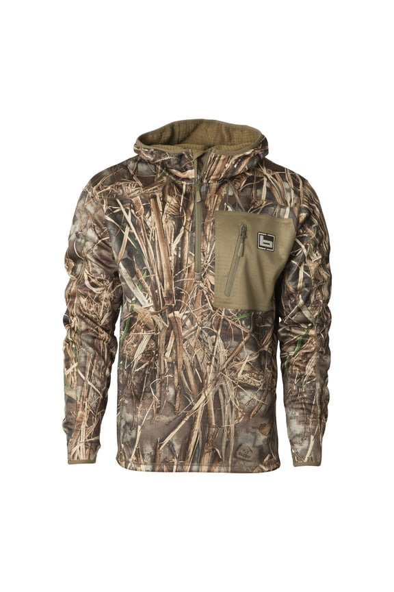 Men's Hooded Mid-Layer Fleece Pullover, Color: MAX7, Size: 2XL (B1010061-M7-2XL)