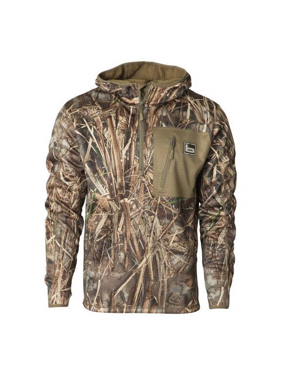 Men's Hooded Mid-Layer Fleece Pullover, Color: MAX7, Size: XL (B1010061-M7-XL)