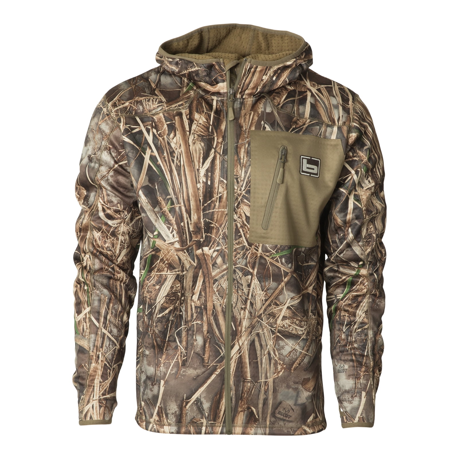 BANDED Men's Hooded Mid-Layer Fleece Jacket, Color: MAX7, Size: L ...