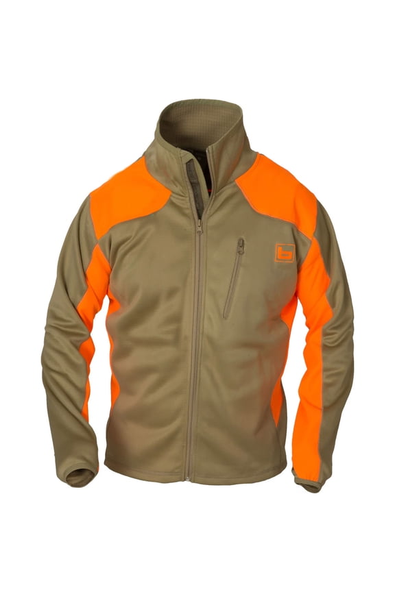 Men's Softshell Full Zip Jacket, Color: Blaze, Size: L (B1010023-BLZ-L)
