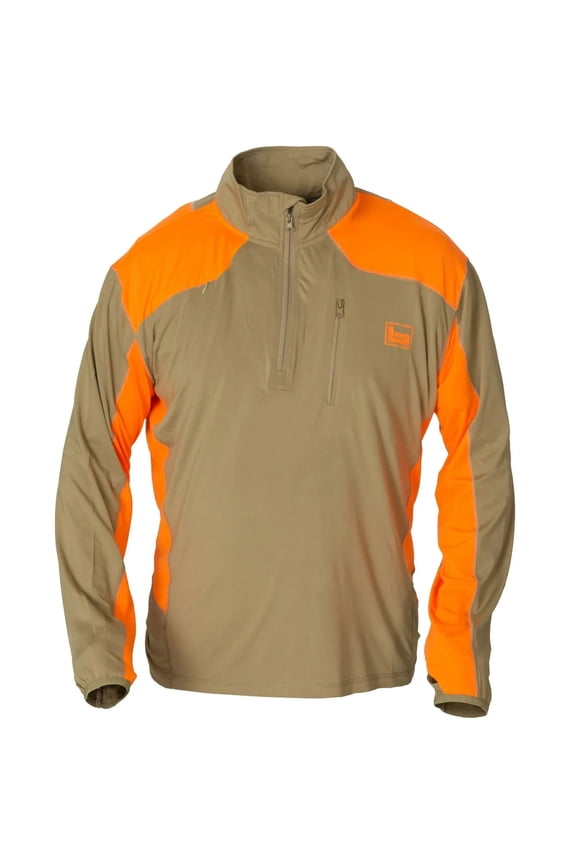 Men's Tech Stalker 1/4 Zip Pullover, Color: Blaze, Size: M (B1010017-BLZ-M)