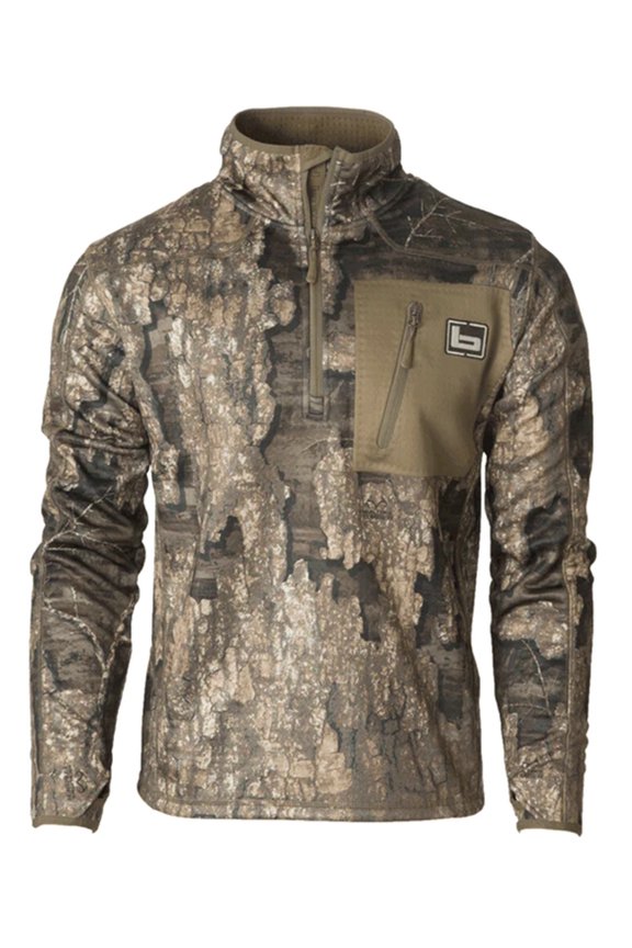 Mid-Layer 1/4 Zip Fleece Pullover Timber in size X-Large