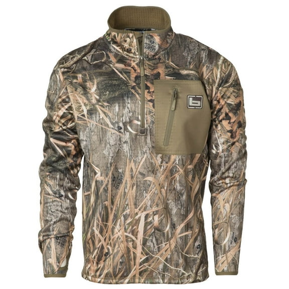 Banded Mid-Layer Camo Fleece Pullover Habitat 2XL