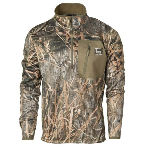 Banded Mid-Layer Camo Fleece Pullover Habitat 3XL