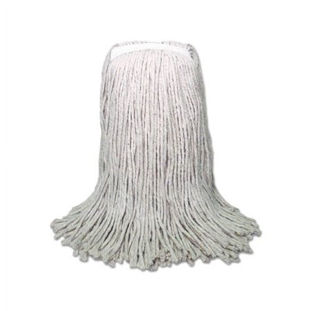 Banded Mop Head Cotton, Cut-End, White, 16oz, 12/Carton