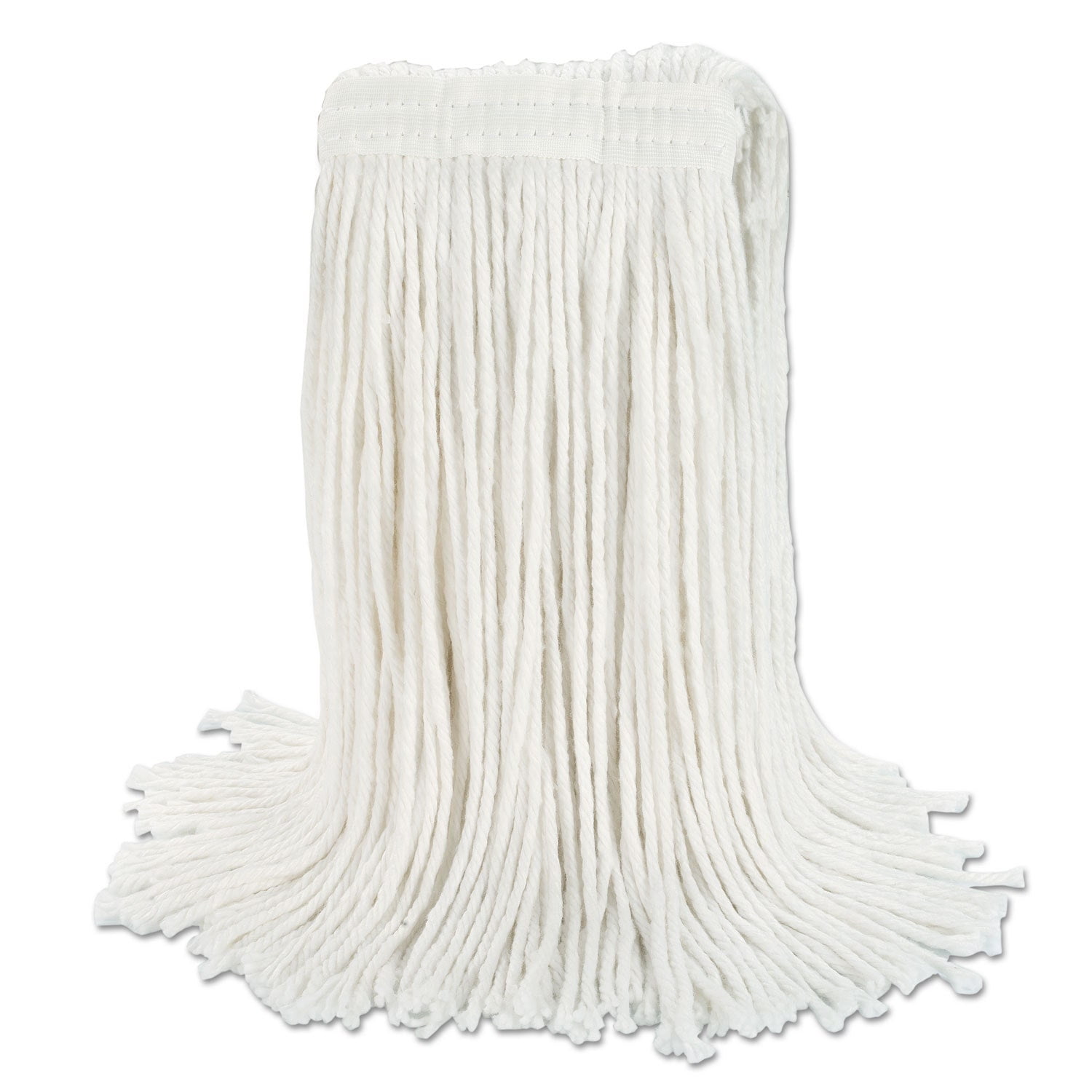 White Rayon Cut-End String Mop Head with Heavy-Duty Headband
