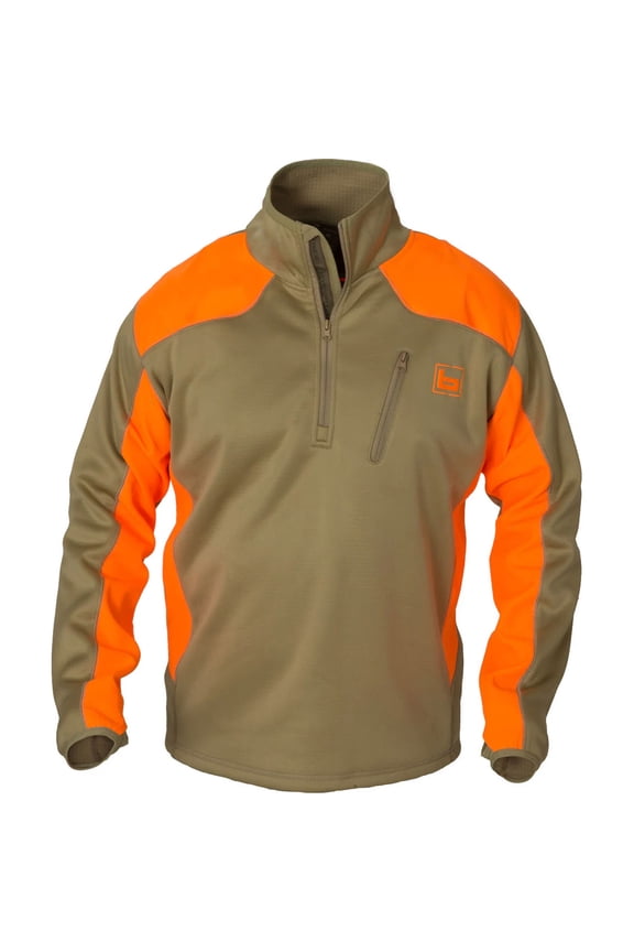 Men's Softshell Pullover, Color: Blaze, Size: M (B1010022-BLZ-M)