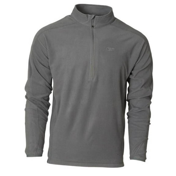 Banded Waffle Fleece 1/4 Zip Jacket - Gray