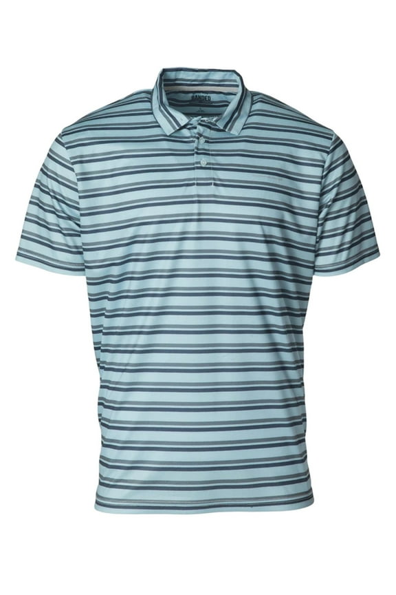 White River Active Polo Shirt Ice Blue Stripe in size 3X-Large