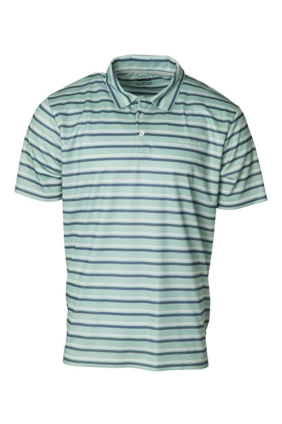 White River Active Polo Shirt Lt Green Stripe in size 3X-Large