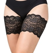 Bandelettes Women s Dolce Anti-Chafing Thigh Bands   Black   Size C   Elastic & Slip-Resistant