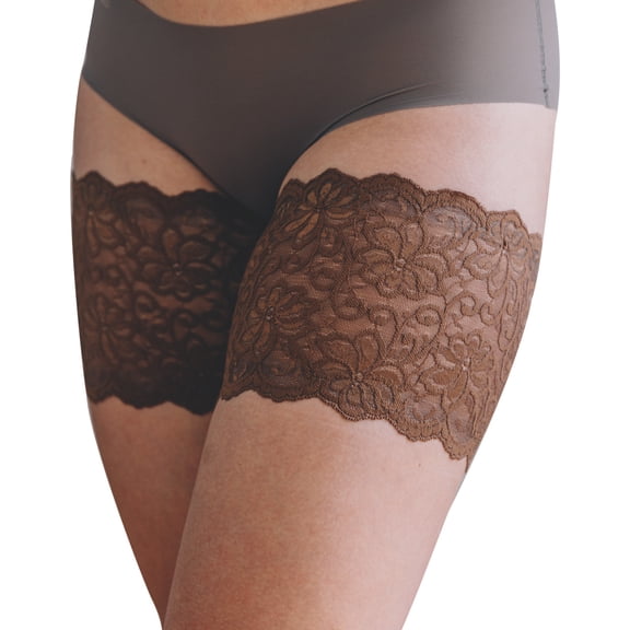 Bandelettes Womens Dolce Anti-Chafing Thigh Bands  Chocolate  Size B  Elastic & Slip-Resistant