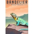 thumbnail image 1 of Bandelier National Monument, New Mexico, Collard Lizard, Litho (9x12 Wall Art Print, Home Decor), 1 of 3