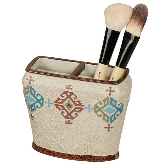 Bandera Collection - Brush Holder - Multi Warm - Southwestern Style - Decorative Bathroom Accessories - Luxury Accessory for Restroom Toothbrush Holder