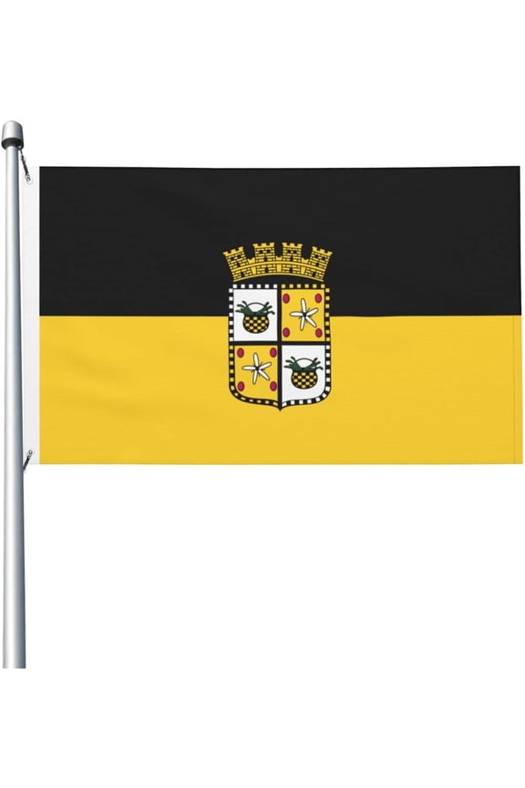Bandera De Yauco, Puerto Rico Flag 3x5 Ft Durable Polyester Double-Sided Outdoor Decorative Banner Home Patio Flags Yard Welcome Flag