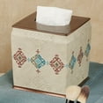 thumbnail image 1 of Bandera Tissue Cover Multi Warm, Southwestern style, Hand-Painted, Multi Warm 5.5 Inches Square, 6 Inches High, 1 of 1