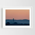 thumbnail image 1 of Bandera Watertower - Bandera Texas Photography Sunset Silhouette Rural Landscape Scenic Minimalist White Framed Wall Art Print 12 x 18 inches, 1 of 1