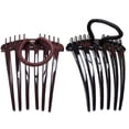 thumbnail image 1 of Bandette Comb, Bandette Comb With Elastic Band,Ponytail Bump it UP Inserts Combs - Coffen+Black, 1 of 7