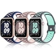 thumbnail image 1 of Bandiction 3PACK Sports Band Compatible with Apple Watch Bands,Soft Silicone Breathable Air Hole Sport Wristbands Replacement for iWatch Series SE 8 7 6 5 4 3 2 1, 1 of 7