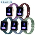 thumbnail image 1 of Bandiction 5 Pack Slim Band Compatible with Apple Watch Band for Women Men, Narrow Soft Silicone Replacement Strap iWatch Bands for iWatch SE Series 8/7/6/5/4/3/2/1, 1 of 7