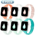 thumbnail image 1 of Bandiction 6 Pack Compatible with Apple Watch Bands,iWatch Bands Women Men Slim Narrow Silicone Sport Bands Replacement Wristbands for iWatch Series SE 8 7 6 5 4 3 2 1, 1 of 7
