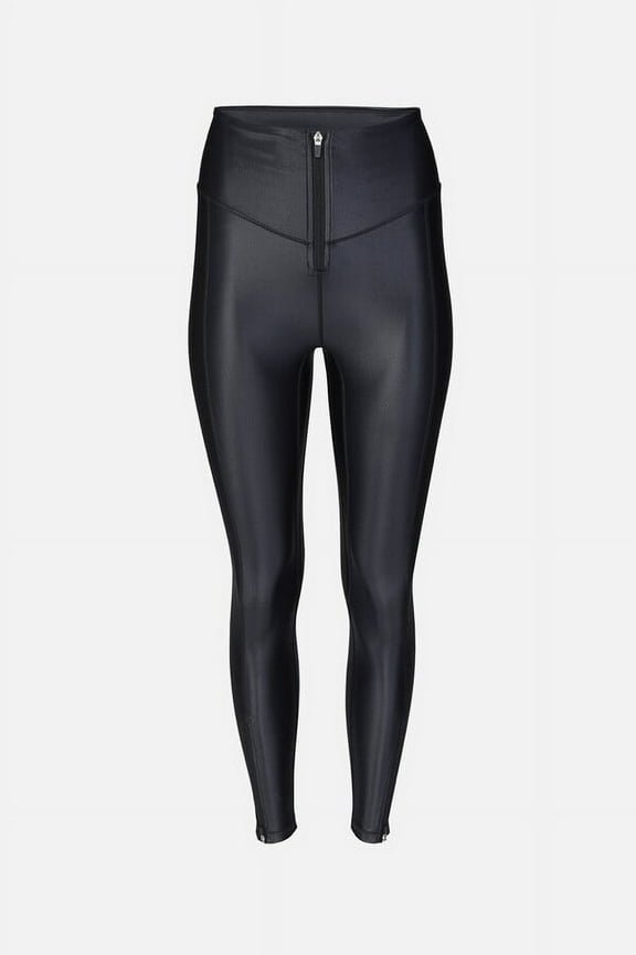 All Access BLACK SHINE Ultra High Rise Zip Front Legging 2X