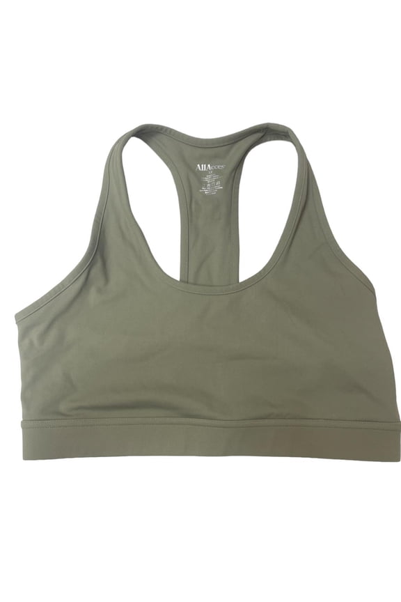 LICHEN GREEN All Access Front Row Bra, US 1X, NWOT