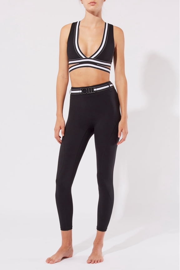 Bandier Solid & Striped BLACKOUT Trek Belt Bag Legging US 2XL